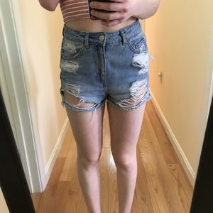Topshop high waisted mom shorts